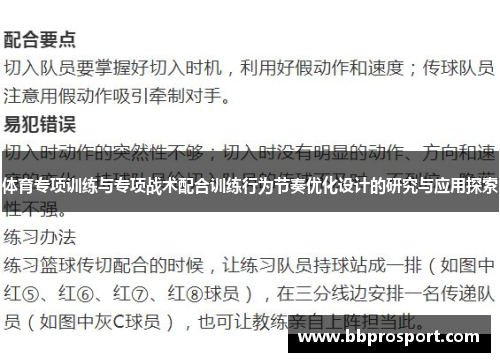 体育专项训练与专项战术配合训练行为节奏优化设计的研究与应用探索